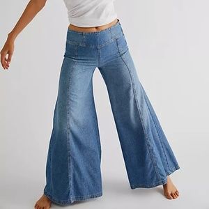 FREE PEOPLE Jeans Juniper Ultra Wide Leg Gypsy Denim, Sz 29